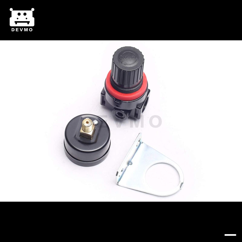 DEVMO Air Control Compressor Pressure Gauge Relief Regulating Regulator Valve AR2000 Aluminum Alloy with Gauge - Image 3